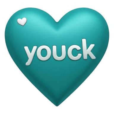 Teal heart with You Rock! wording sticker
