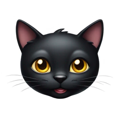  black cat with mischievous smile like he wants to do something freaky ahhh to you (mean not cute) sticker