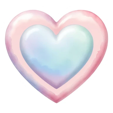 white heart with a watercolor effect sticker