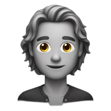 Men have long hair sticker