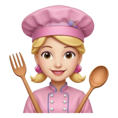 Pink chef hat princess peach sticker