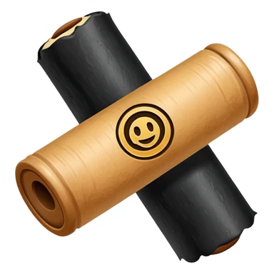 Pergamino enrollado con un sello de cera negro sticker