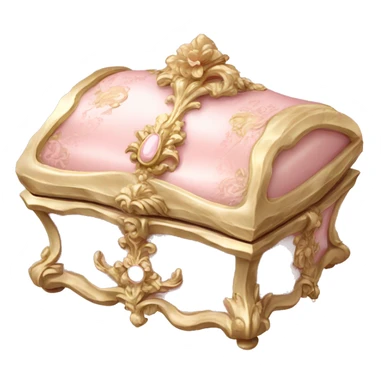Pale pink rococo jewelry box sticker