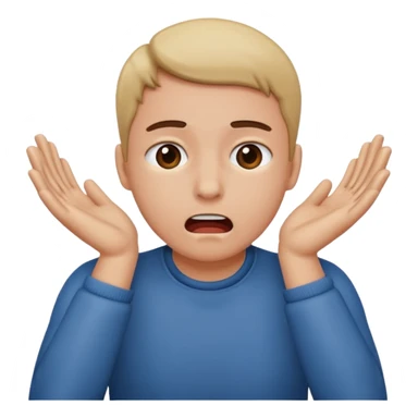 Choking self out emoji using hands sticker