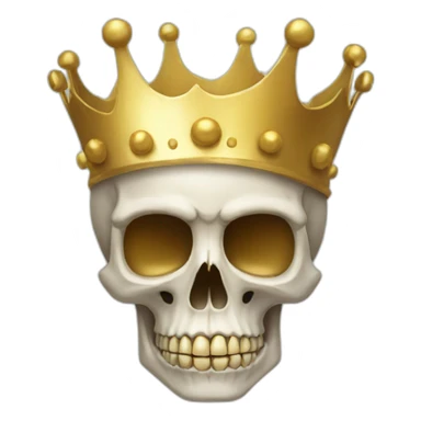 skull with gold crown sticker