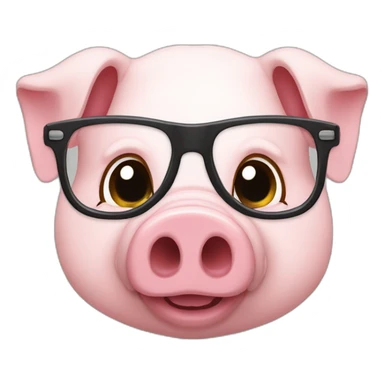 Lunettes tête de cochon sticker