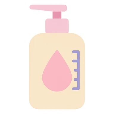 beauty product bottle with a measuring scale sticker