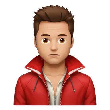 Tyler Durden, wearing red jacket sticker