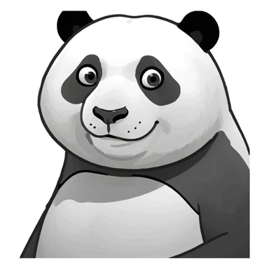 Panda eating ice cream sticker