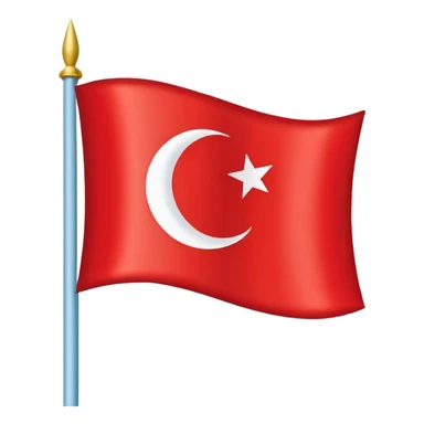 Turkish flag in light blue sticker