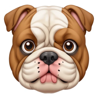cute bulldog face sticker