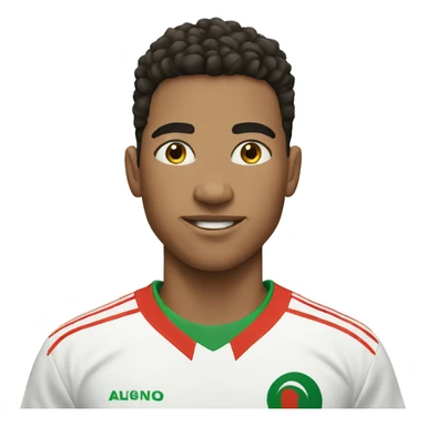 teen with algeria jersey sticker