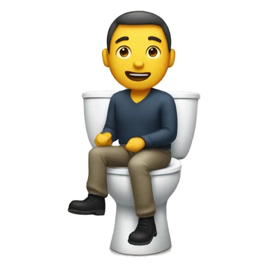 a man in a toilet sticker
