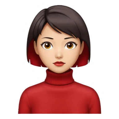 Ada Wong from resident evil 4 remake in red roll-neck sweater  sticker