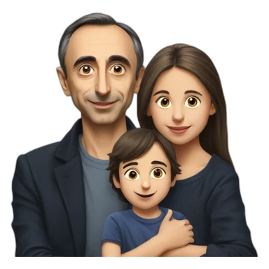 Éric Zemmour avec ses enfants sticker