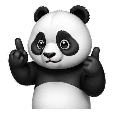 Panda giving middle finger sticker