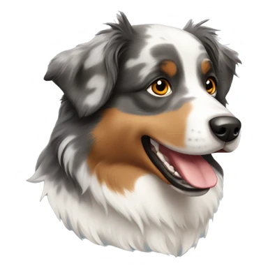 Australian shepherd 3 color  reading sticker