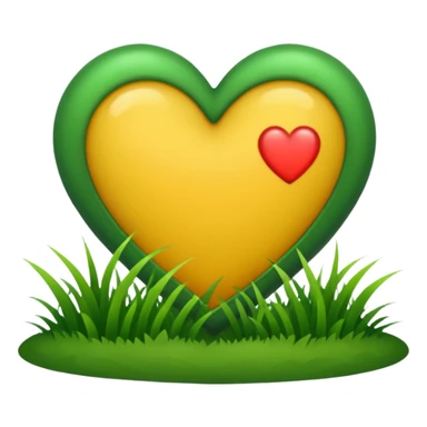 Medium Green (not dark not light) like "grass green" deep green Heart Emoji sticker