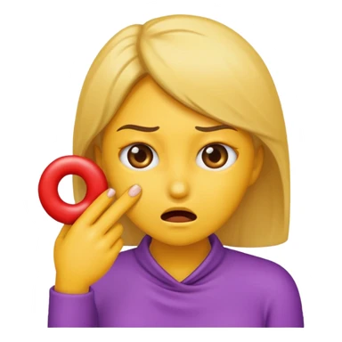 Women emoji choking herself with x’s for eyes sticker