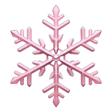 light pink snowflake sticker