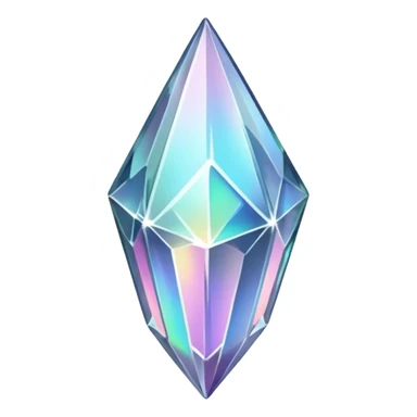 silver iridescent nebula crystal shard sticker