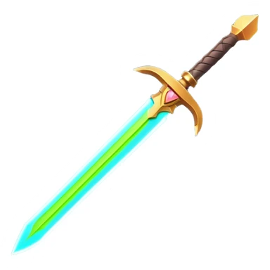 Clash of Clans aesthetic: Cinematic heroic Star Wars light sabre Emoji, rendered in a 3D vector-style similar to standard emojis with minimal shading and bold, simplified shapes. A compact, vibrant energy blade with a neon-hued, glowing edge . Stylized with a touch of interstellar elegance and a soft glowing outline, capturing the essence of a legendary energy blade with a friendly, playful manner! sticker