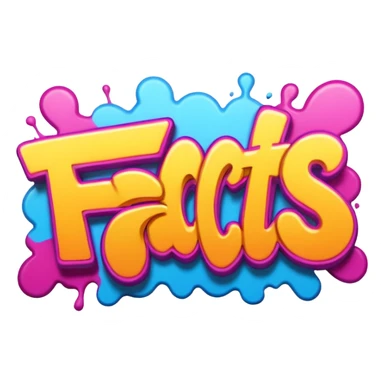 THE WORD FACTS in graffiti sticker