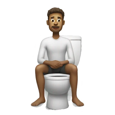 A man in a toilet sticker