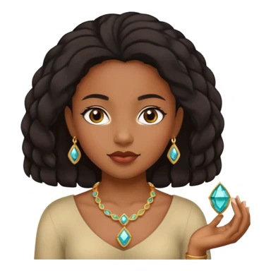 black girl carry jewel  sticker