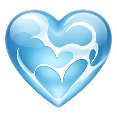 ice heart like ice cube sticker