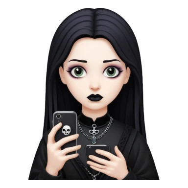 goth scrolling phone sticker