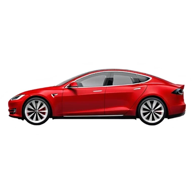 Tesla Model S - Tesla (Model Year: 2022) (Iconic colour: Red) sticker