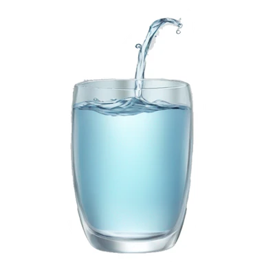 Cup of water in a beautiful clear glass  sticker