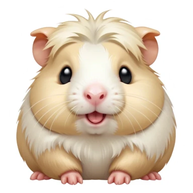 Cinematic Cute Yawning White Guinea Pig Portrait Emoji, Head tilted slightly with a dramatic, wide-open yawn, revealing a soft, downy white fur with tiny drooping ears, round dark eyes barely open in drowsy contentment, Simplified yet irresistibly adorable features, highly detailed, glowing with a soft, cozy glow, high shine, relaxed yet expressive, stylized with a touch of whimsy, bright and endearing, soft glowing outline, capturing the essence of a sleepy yet affectionate guinea pig, so drowsy it feels like it could stretch right out of the screen and curl up for a nap! sticker
