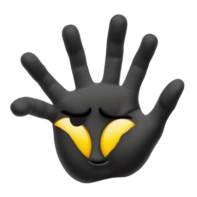 Un sol amarillo con una expresión relajada y un tercer ojo en la frente. Tiene brazos negros que se extienden como rayos, cada uno terminado en manos . Las manos están en diferentes poses: paz, apuntando, OK, saludando y otras señales gestuales variadas. sticker