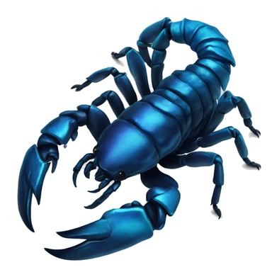 Black and blue duochrome Scorpion realistic sticker