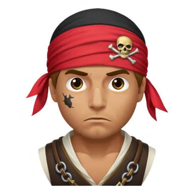 Irritated pirate sticker