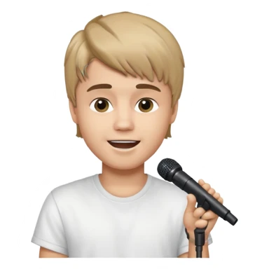 Justin Bieber singing on stage sticker