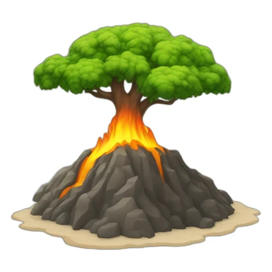 Arbre sur un volcan sticker