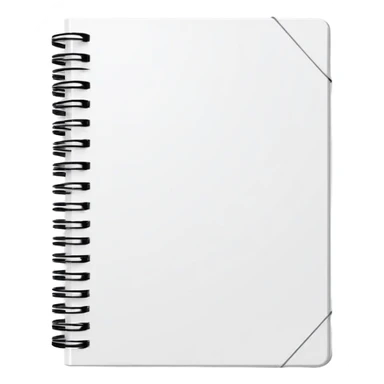 A flat-style illustration of a spiral-bound school planner or notebook with a clean cover and subtle page lines, symbolizing K–12 teaching. Minimal, cartoon style, white background, iOS emoji aesthetic. sticker