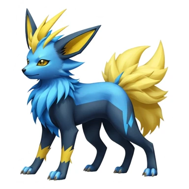 Jolteon-Luxray-Manectric-Fakémon-hybrid-creature (full body)  sticker