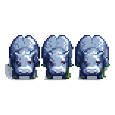 little hippos with 3 heads sticker