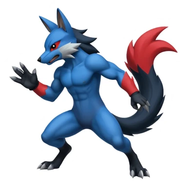 Lucario-Zoroark-fusion sticker