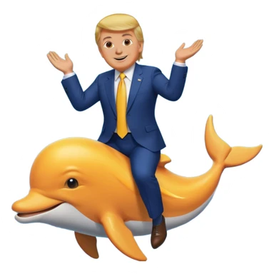 i’m trump at walmart while riding a dolphin sticker