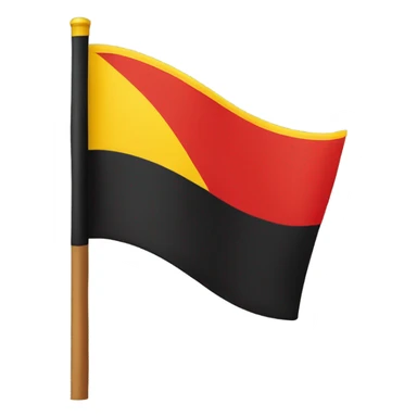 Black yellow and red flag sticker