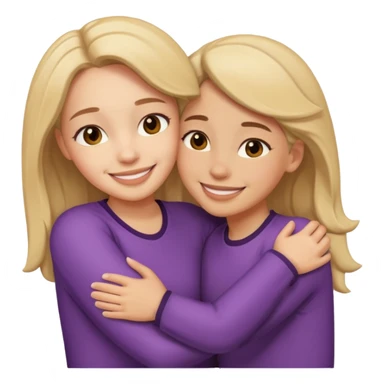 Girl and her partner hugging sticker