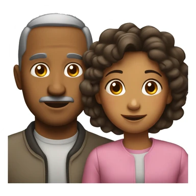 father mother and daughter sticker