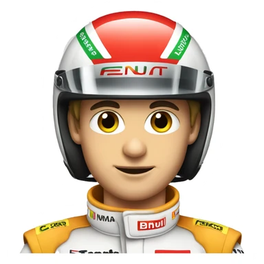 F1 driver in car  sticker