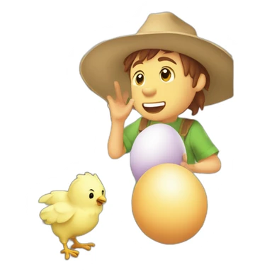 okay what egg hatched okay barney says that might the egg is going to hatch the barn is fun ohh the wind  sticker