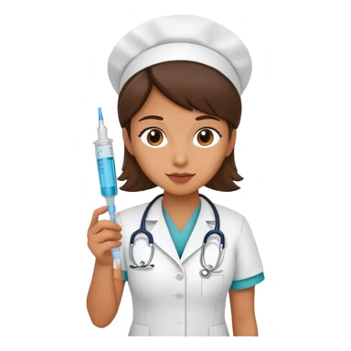 Enfermera con inyeccion sticker